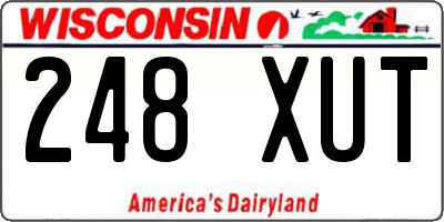WI license plate 248XUT