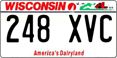 WI license plate 248XVC