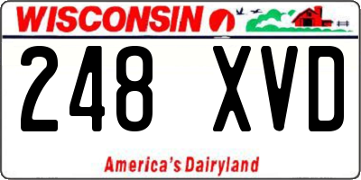 WI license plate 248XVD