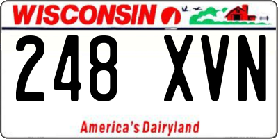 WI license plate 248XVN
