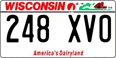 WI license plate 248XVO
