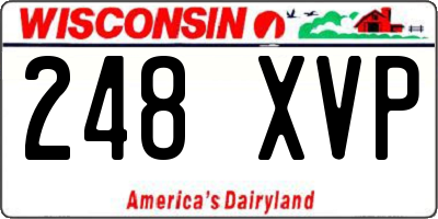 WI license plate 248XVP