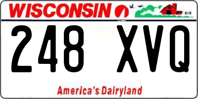 WI license plate 248XVQ