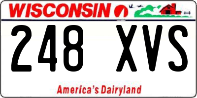 WI license plate 248XVS