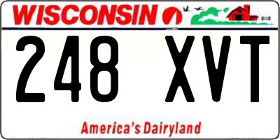 WI license plate 248XVT