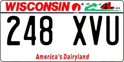 WI license plate 248XVU