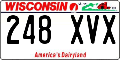 WI license plate 248XVX