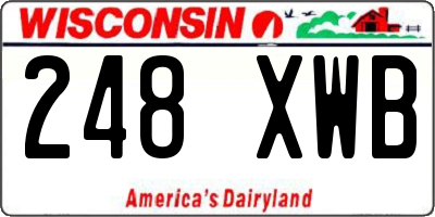 WI license plate 248XWB