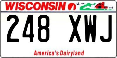 WI license plate 248XWJ
