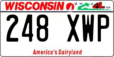 WI license plate 248XWP