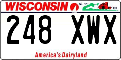 WI license plate 248XWX
