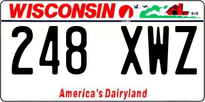WI license plate 248XWZ