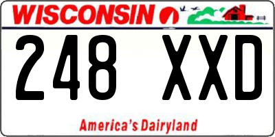 WI license plate 248XXD