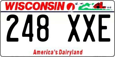 WI license plate 248XXE