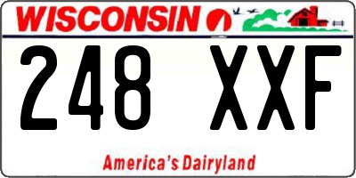 WI license plate 248XXF