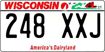 WI license plate 248XXJ