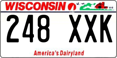 WI license plate 248XXK