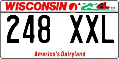 WI license plate 248XXL