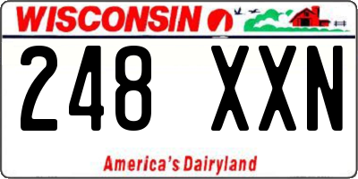 WI license plate 248XXN