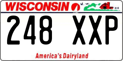 WI license plate 248XXP