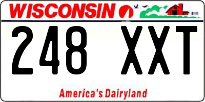 WI license plate 248XXT