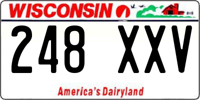 WI license plate 248XXV