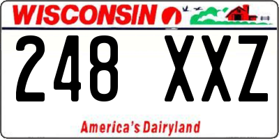 WI license plate 248XXZ