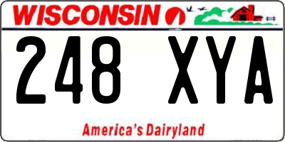 WI license plate 248XYA