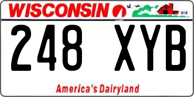 WI license plate 248XYB