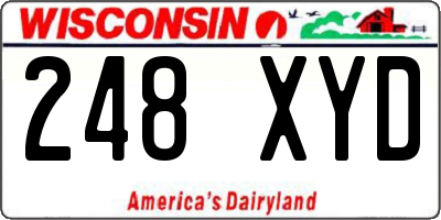 WI license plate 248XYD