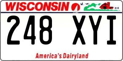 WI license plate 248XYI
