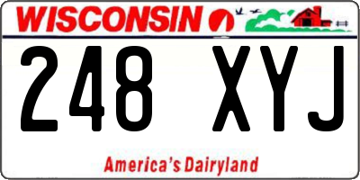 WI license plate 248XYJ