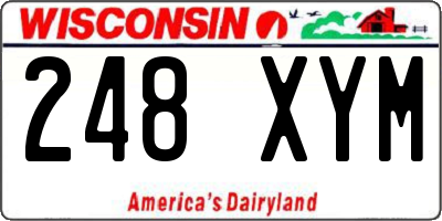 WI license plate 248XYM