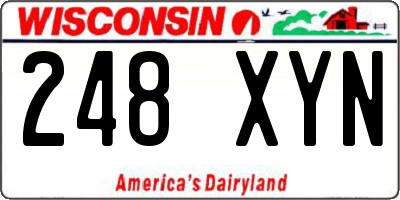 WI license plate 248XYN
