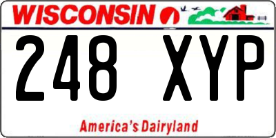 WI license plate 248XYP