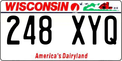 WI license plate 248XYQ