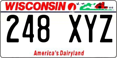 WI license plate 248XYZ