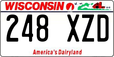 WI license plate 248XZD