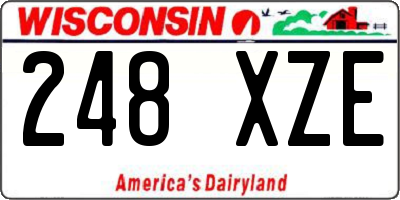 WI license plate 248XZE