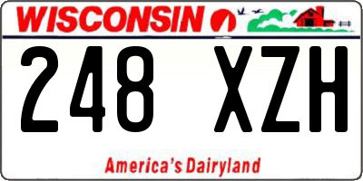 WI license plate 248XZH