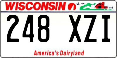 WI license plate 248XZI