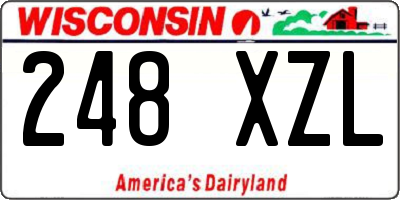 WI license plate 248XZL