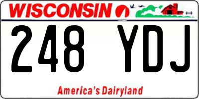WI license plate 248YDJ