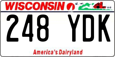 WI license plate 248YDK