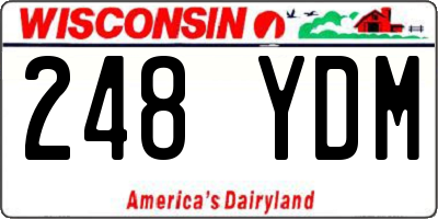WI license plate 248YDM
