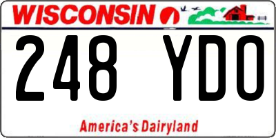 WI license plate 248YDO