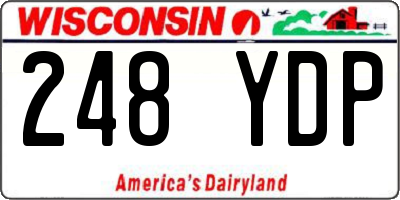 WI license plate 248YDP