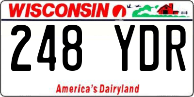 WI license plate 248YDR