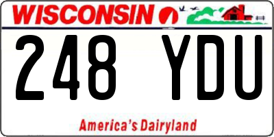 WI license plate 248YDU