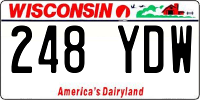 WI license plate 248YDW